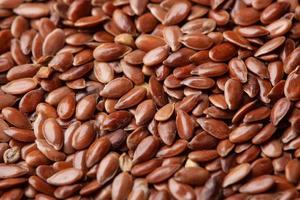 macro close-up of flax seeds photo