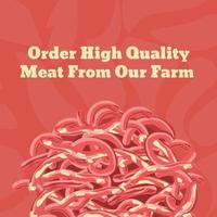 Order high quality meat from our farm, banner vector