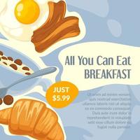 You can east breakfast at reduced price banner vector