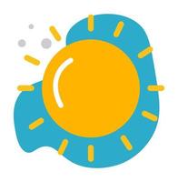 Sunshine, hot heat weather temperature in summer vector