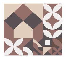 Geometric abstract motifs on tile or grid vector