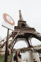 Paris, eiffel tower wide angle with perspective photo