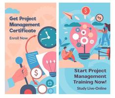 Get project management certificate enroll now vector