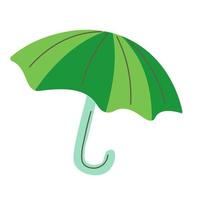 Umbrella with stick, parasol protecting from rain vector