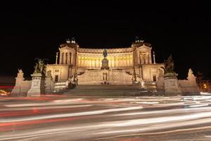 rome, italy, architecture, city center at night with backlight. photo