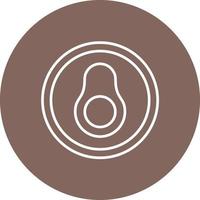 Keto Diet Line Circle Background Icon vector