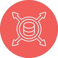 Data Driven Line Circle Background Icon vector