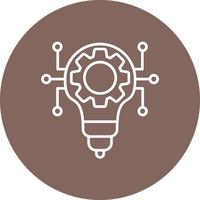 Technology Disruption Line Circle Background Icon vector