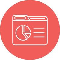 Dashboard Report Line Circle Background Icon vector