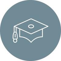 Alumni Line Circle Background Icon vector