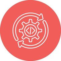Continuous Integration Line Circle Background Icon vector