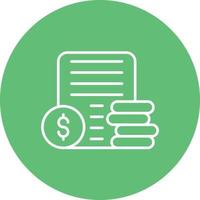 Salary and Compensation Line Circle Background Icon vector