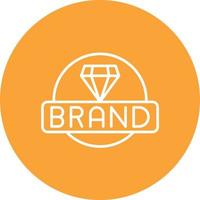 Brand Line Circle Background Icon vector