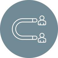 Lead Line Circle Background Icon vector