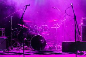 drums on stage during a concert photo