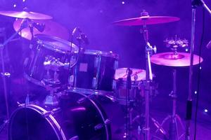 drums on stage during a concert photo