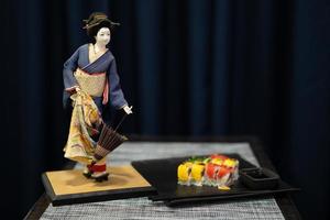 a beautiful figure of a geisha photo