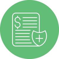 Accident Compensation Line Circle Background Icon vector
