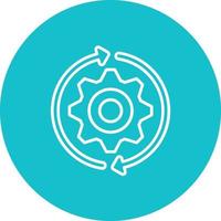 Change Management Line Circle Background Icon vector