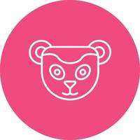 Meerkat Line Circle Background Icon vector