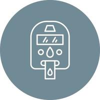 Glucometer Line Circle Background Icon vector