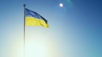 die flagge der ukraine ist das offizielle staatssymbol der ukraine sowie eines der nationalen symbole der ukrainer. rechteckiges Feld aus zwei gleichen horizontalen Streifen, oben blau und unten gelb. video