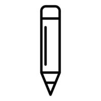 Pencil line icon isolated on white background. Black flat thin icon on modern outline style. Linear symbol and editable stroke. Simple and pixel perfect stroke vector illustration.