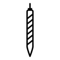 Drill bit line icon isolated on white background. Black flat thin icon on modern outline style. Linear symbol and editable stroke. Simple and pixel perfect stroke vector illustration.