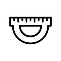 Ruler line icon isolated on white background. Black flat thin icon on modern outline style. Linear symbol and editable stroke. Simple and pixel perfect stroke vector illustration.
