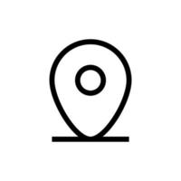 Location map line icon isolated on white background. Black flat thin icon on modern outline style. Linear symbol and editable stroke. Simple and pixel perfect stroke vector illustration.