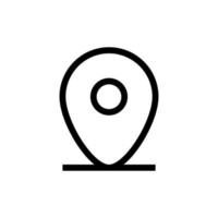 icono de línea de mapa de ubicación aislado sobre fondo blanco. icono negro plano y delgado en el estilo de contorno moderno. símbolo lineal y trazo editable. ilustración de vector de trazo simple y perfecto de píxeles.