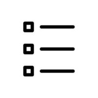 Todo list line icon isolated on white background. Black flat thin icon on modern outline style. Linear symbol and editable stroke. Simple and pixel perfect stroke vector illustration.