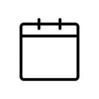 Calendar line icon isolated on white background. Black flat thin icon on modern outline style. Linear symbol and editable stroke. Simple and pixel perfect stroke vector illustration.