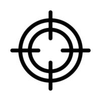Weapon sight line icon isolated on white background. Black flat thin icon on modern outline style. Linear symbol and editable stroke. Simple and pixel perfect stroke vector illustration.