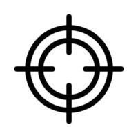 Weapon sight line icon isolated on white background. Black flat thin icon on modern outline style. Linear symbol and editable stroke. Simple and pixel perfect stroke vector illustration.