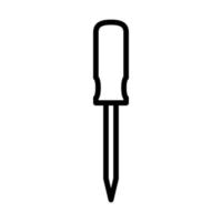 Screwdriver line icon isolated on white background. Black flat thin icon on modern outline style. Linear symbol and editable stroke. Simple and pixel perfect stroke vector illustration.