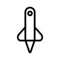 Rocket line icon isolated on white background. Black flat thin icon on modern outline style. Linear symbol and editable stroke. Simple and pixel perfect stroke vector illustration.