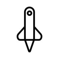 Rocket line icon isolated on white background. Black flat thin icon on modern outline style. Linear symbol and editable stroke. Simple and pixel perfect stroke vector illustration.