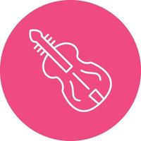 Violin Line Circle Background Icon vector