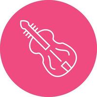 Violin Line Circle Background Icon vector