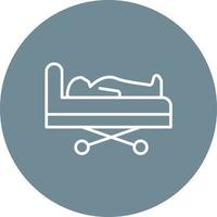 Dead Body Line Circle Background Icon vector