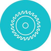 Circular Saw Line Circle Background Icon vector