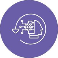 Reverse Engineering Line Circle Background Icon vector