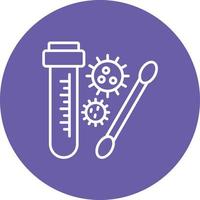 PCR Test Line Circle Background Icon vector