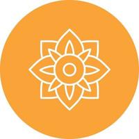 Amaryllis Line Circle Background Icon vector