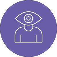Audience Insight Line Circle Background Icon vector