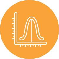 Histogram Line Circle Background Icon vector