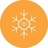 Snowflake Line Circle Background Icon vector