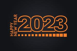 cartel y cartel de feliz año nuevo 2023 vector