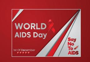 World Aids Day 1st December vector